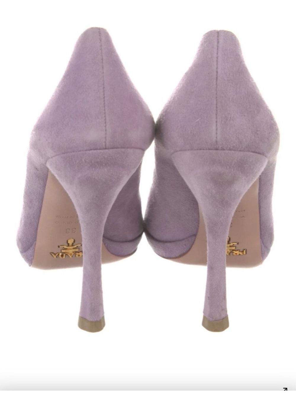 PRADA Lavender Scalloped Suede High Heel Pump - Women - Picture 4 of 10